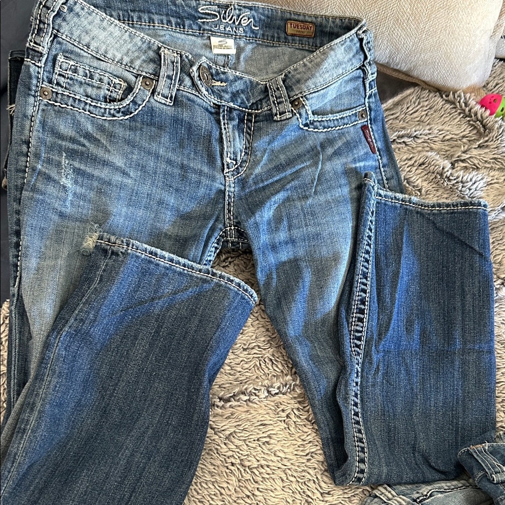 Silver Jeans low-rise Blue capris Jeans